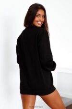 trui met ronde hals vrouwen zwart Lounge kleding 008ZJ864 - Image 3