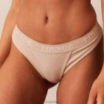 ultracomfortabele geribbelde string vrouwen latte Lounge ondergoed 008ZJ740 - Image 3