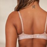 Ultracomfortabele geribbelde T-shirt-bh en stringset vrouwen taupe Lounge ondergoed 008ZJ77 - Image 6