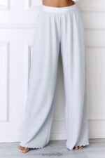 zachte pyjamabroek met wafelpatroon vrouwen vorst Lounge kleding 008ZJ965