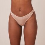 zo zachte geribbelde string vrouwen taupe Lounge ondergoed 008ZJ695